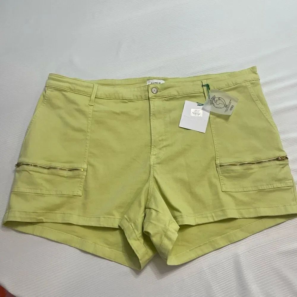 NWT PISTOLA Limeade Plus Size Shorts Size 24W New